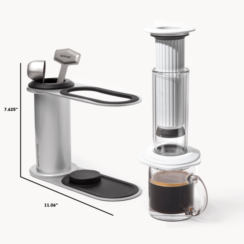 Brceu great cofte aroutere vith Aerores, Conpact, ducable, and eay to pak, this collection has evetxthineg you need for anooth, rich cofte on the go